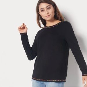 Laurie Felt Women's Top Small Cotton Bamboo Long-Sleeve Tee